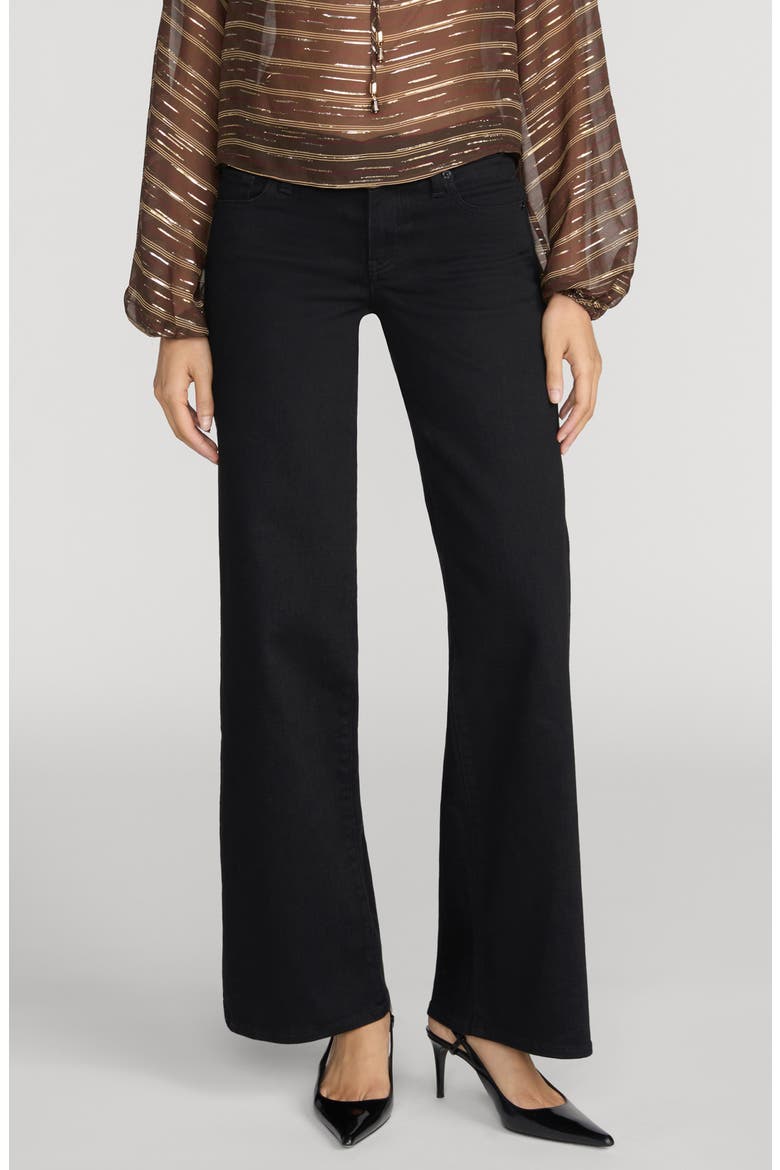 Le Slim Palazzo Jeans, Main, color, BLACK