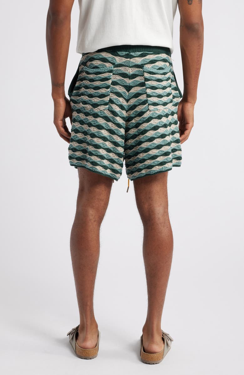 DIET STARTS MONDAY Beach Wavy Cotton Crochet Shorts, Alternate, color, Seafoam Wave