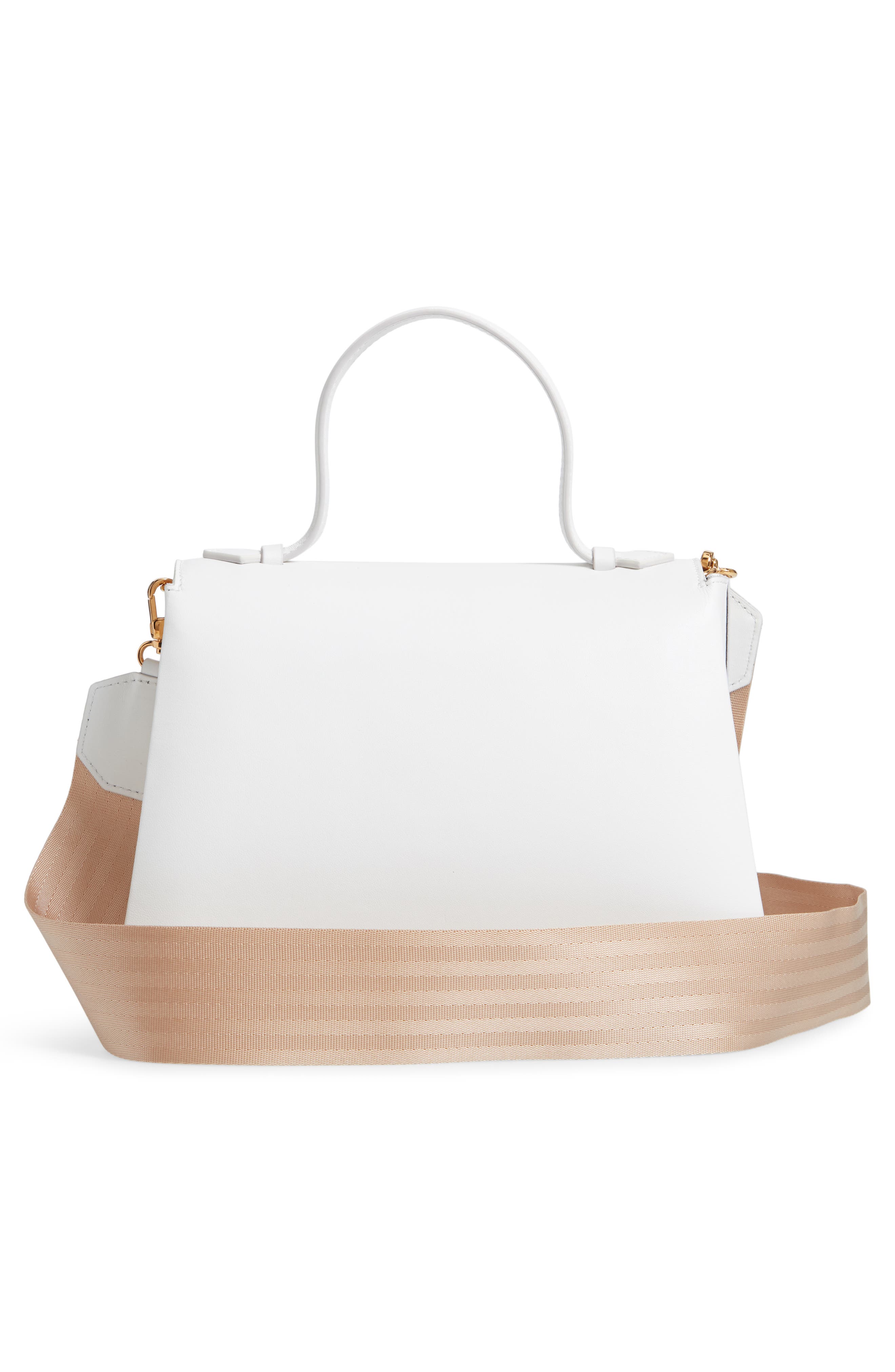Harriet Leather Shoulder Bag, Alternate, color, WHITE