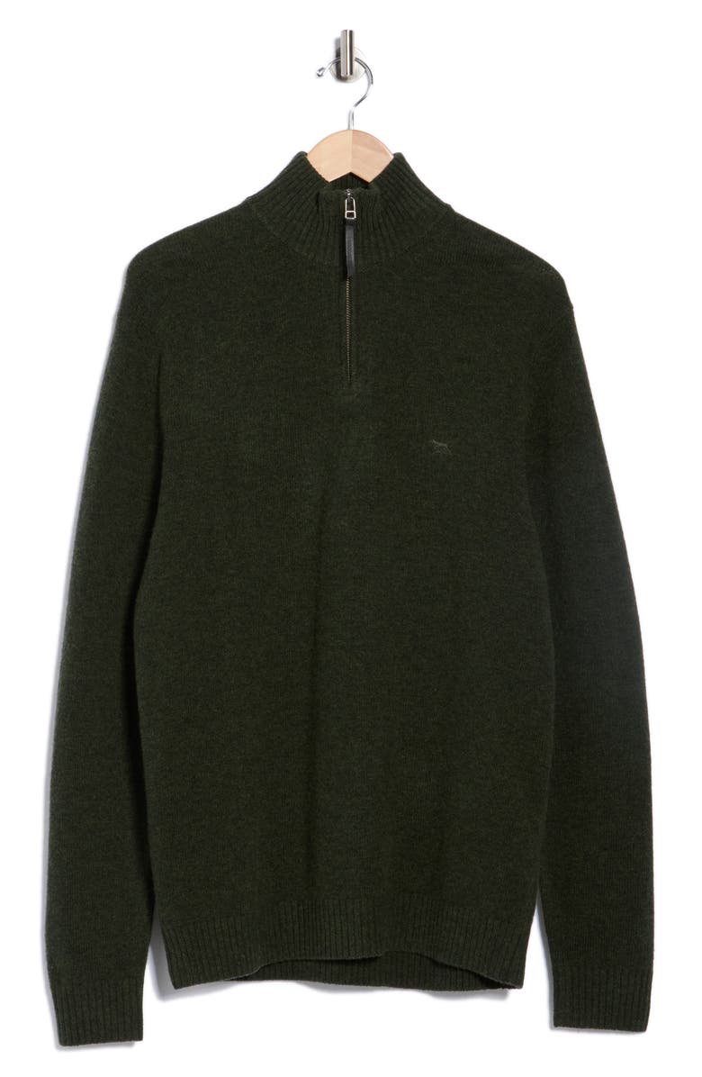 Rodd & Gunn Gammons Wool Quarter Zip Sweater, Alternate, color, Forest