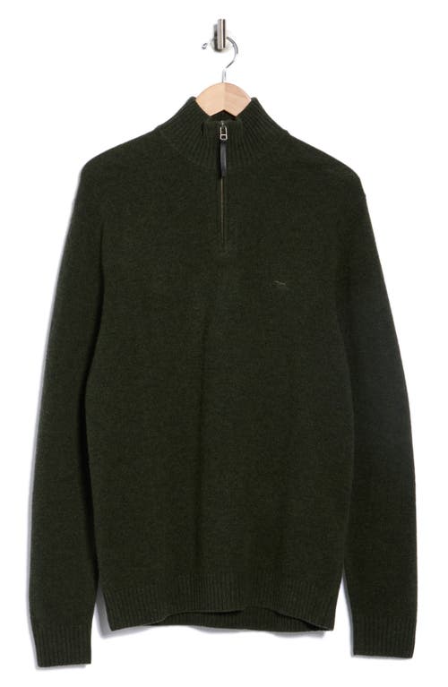 Rodd & Gunn Gammons Wool Quarter Zip Sweater In Green