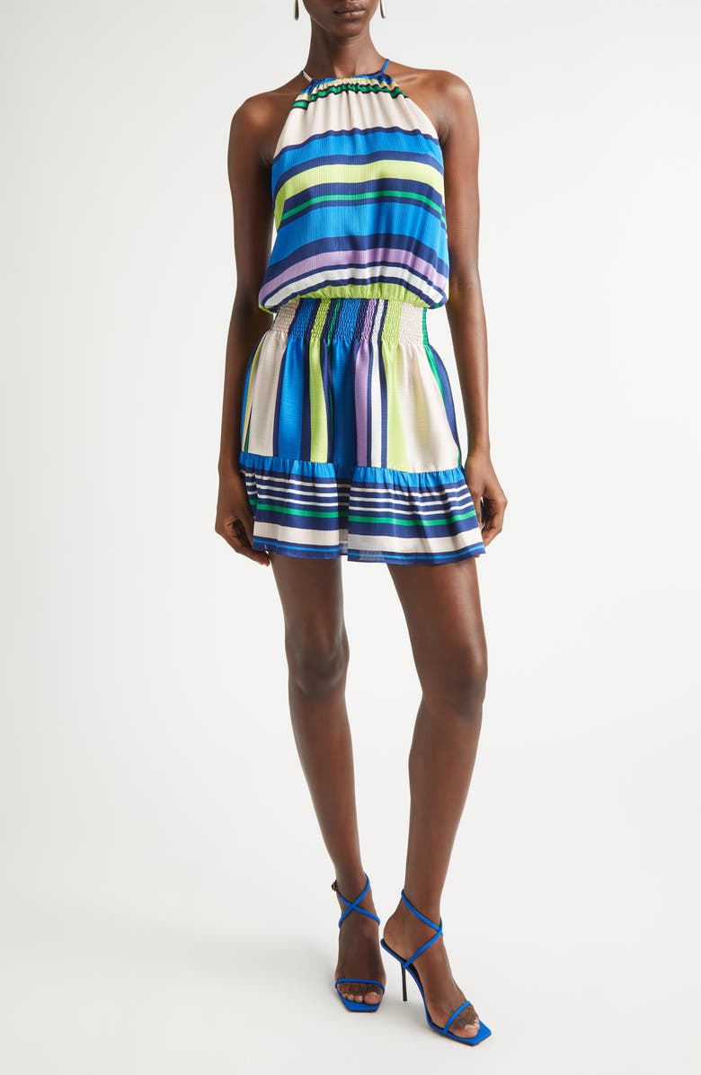 Ramy Brook Bettina Dress, Main, color, Ultramarine Stripe
