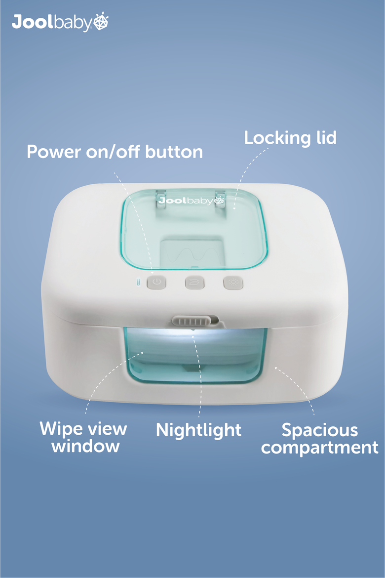 TinyBums Baby Wipe Warmer with LED Nightlight, Alternate, color, White