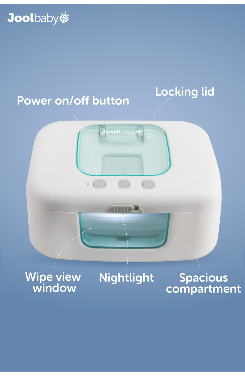 Jool Baby TinyBums Baby Wipe Warmer with LED Nightlight, Alternate, color, Grey