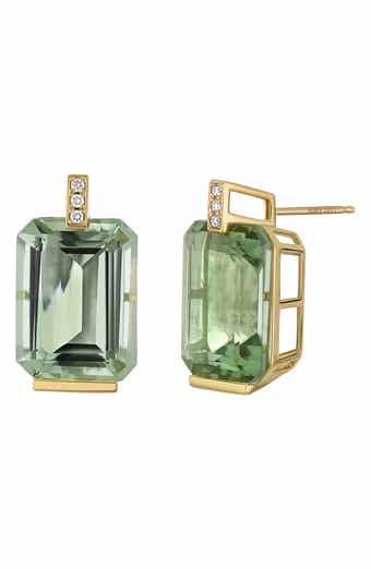 Iris Amethyst & Diamond Stud Earrings