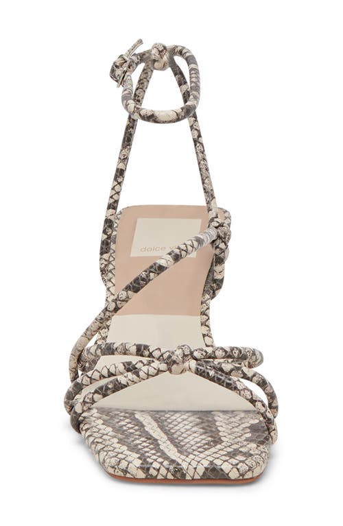 Dolce Vita Bev Heels Black White Embossed Snake In Black/white Emboss