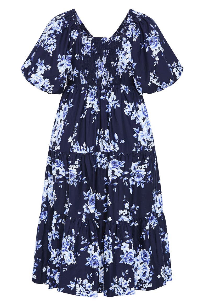 Fantasy Print Flared Midi Dress, Alternate, color, AMALFI FLORAL