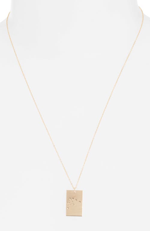 Set & Stones Zodiac Constellation Pendant Necklace In Gold
