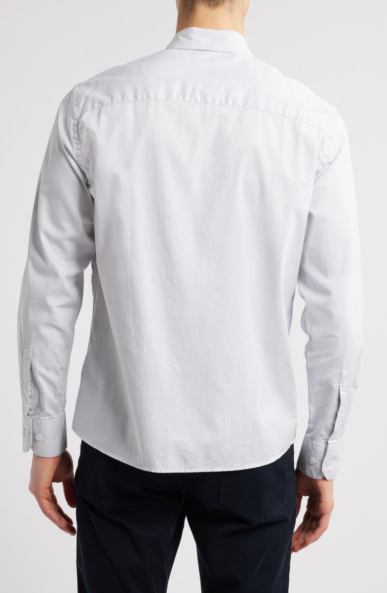 Robert Barakett Theodore Cotton Herringbone Button-Up Shirt, Alternate, color, White