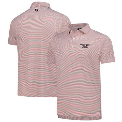 Men's FootJoy  Coral Genesis Invitational Emory Stripe Lisle ProDry Polo