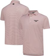 FOOTJOY Men's FootJoy  Coral Genesis Invitational Emory Stripe Lisle ProDry Polo