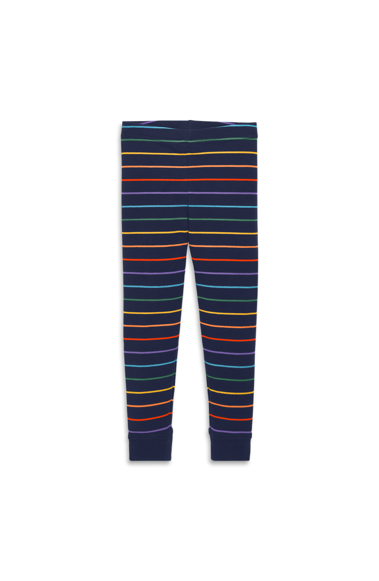 Primary Kids Organic Pj Pant In Rainbow Stripe, Main, color, Navy/ Rainbow Stripe