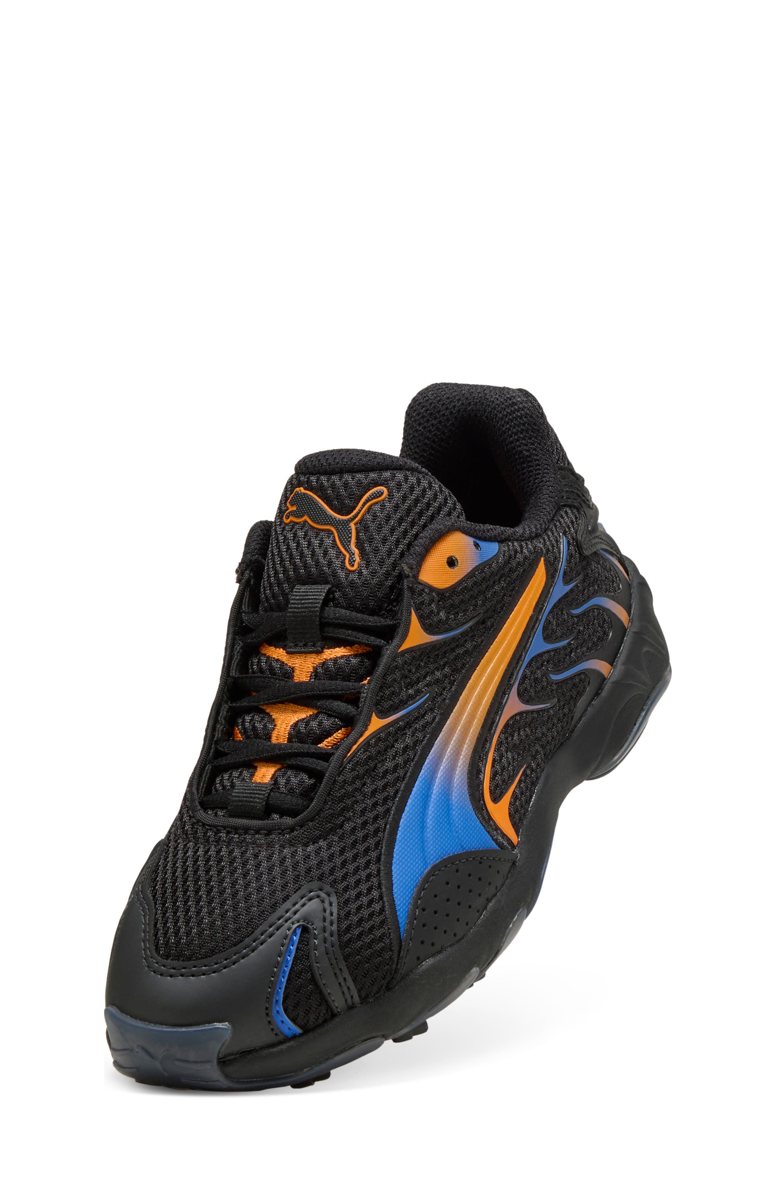 PUMA Kids' Inhale Jr. Sneaker, Alternate, color, Puma Black-Orange Glow