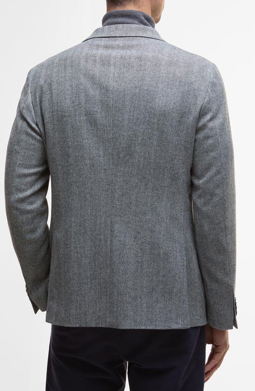 Barbour Sutherland Wool Blend Herringbone Flannel Sport Coat In Gray