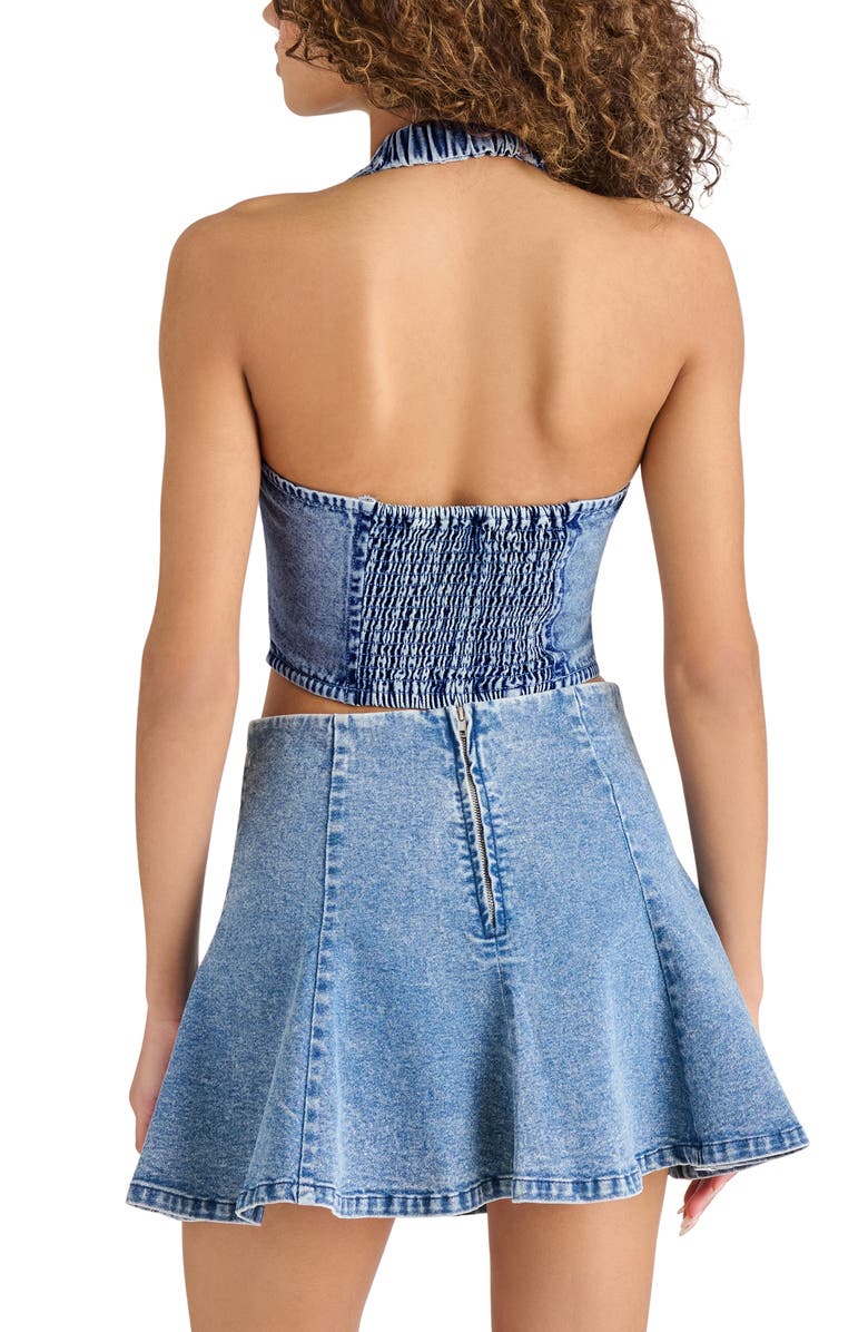 Steve Madden Beatrix Denim Halter Top, Alternate, color, 