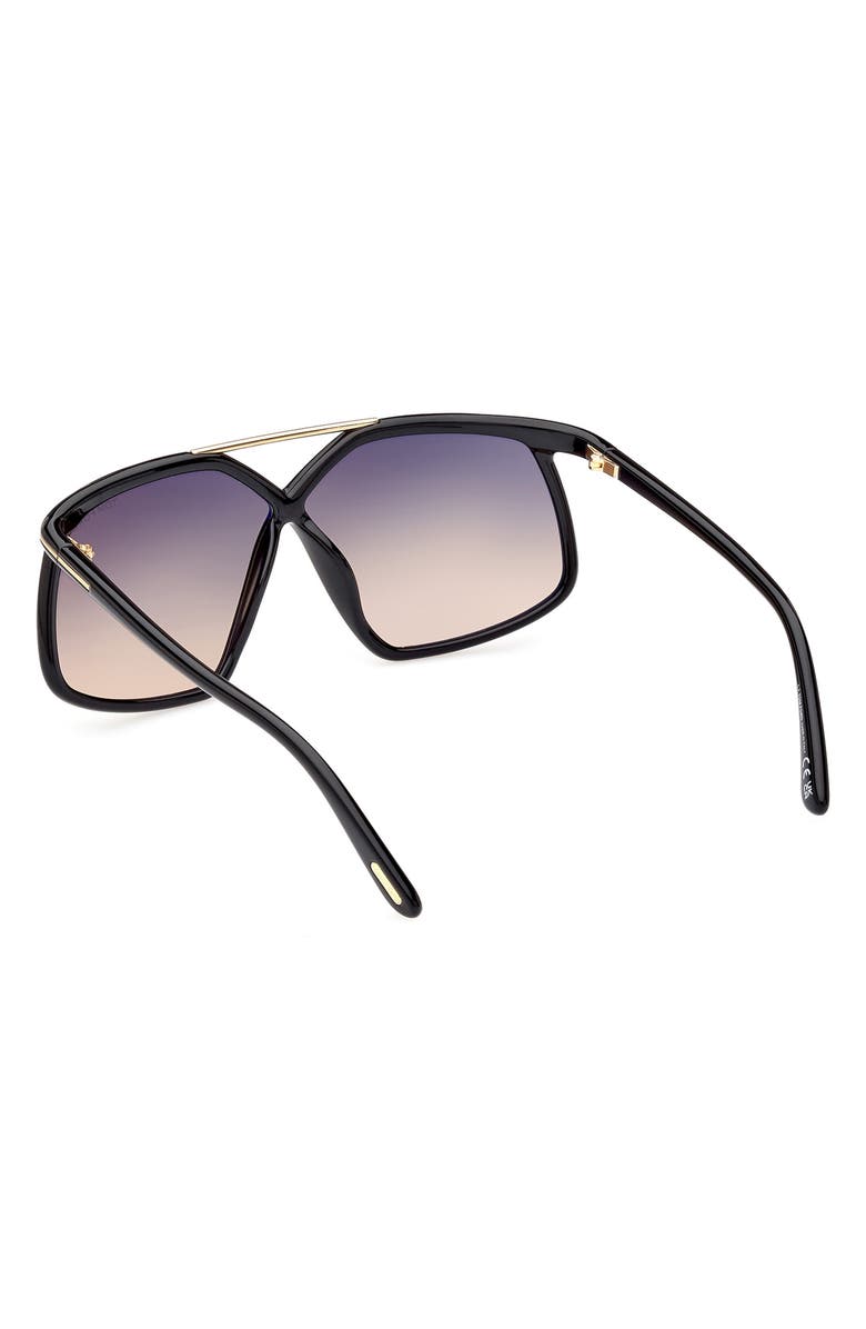 TOM FORD Meryl 64mm Gradient Polarized Oversize Square Sunglasses, Alternate, color,