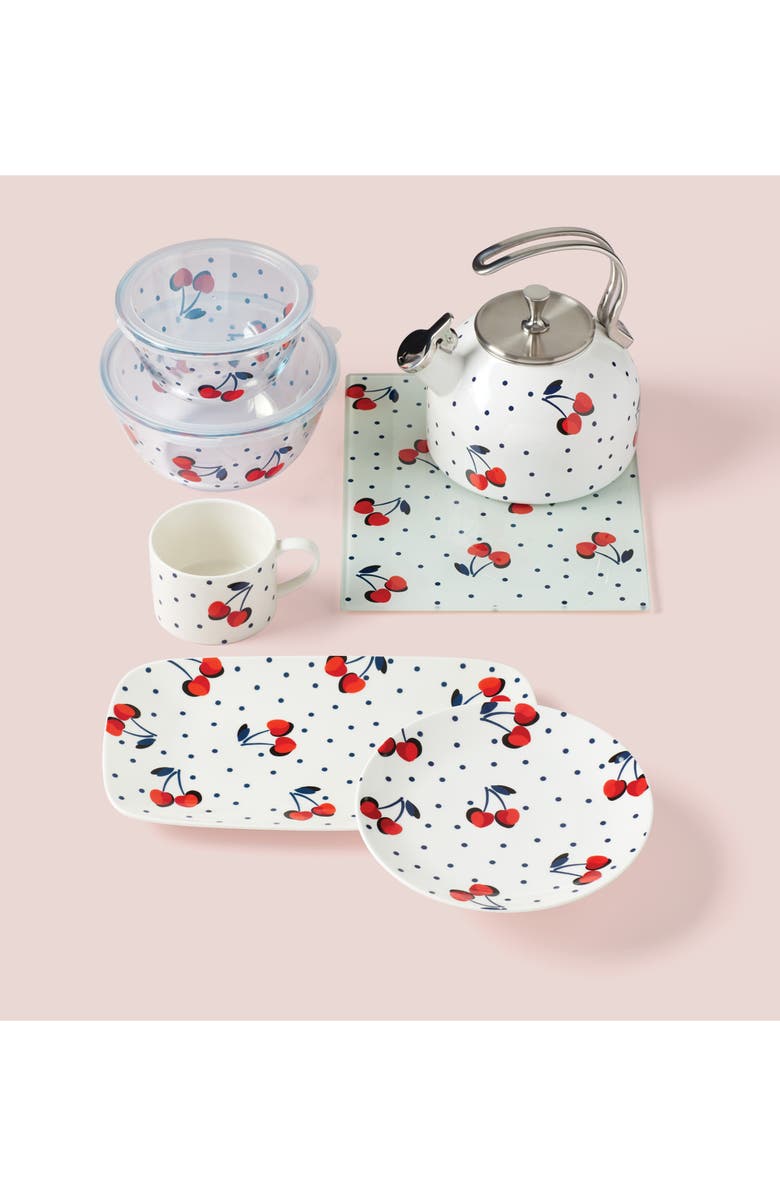 Kate Spade New York cherry dot tea kettle, Alternate, color, 