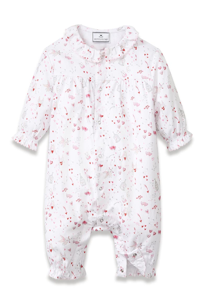 Madeline Twill Romper, Main, color, WHITE