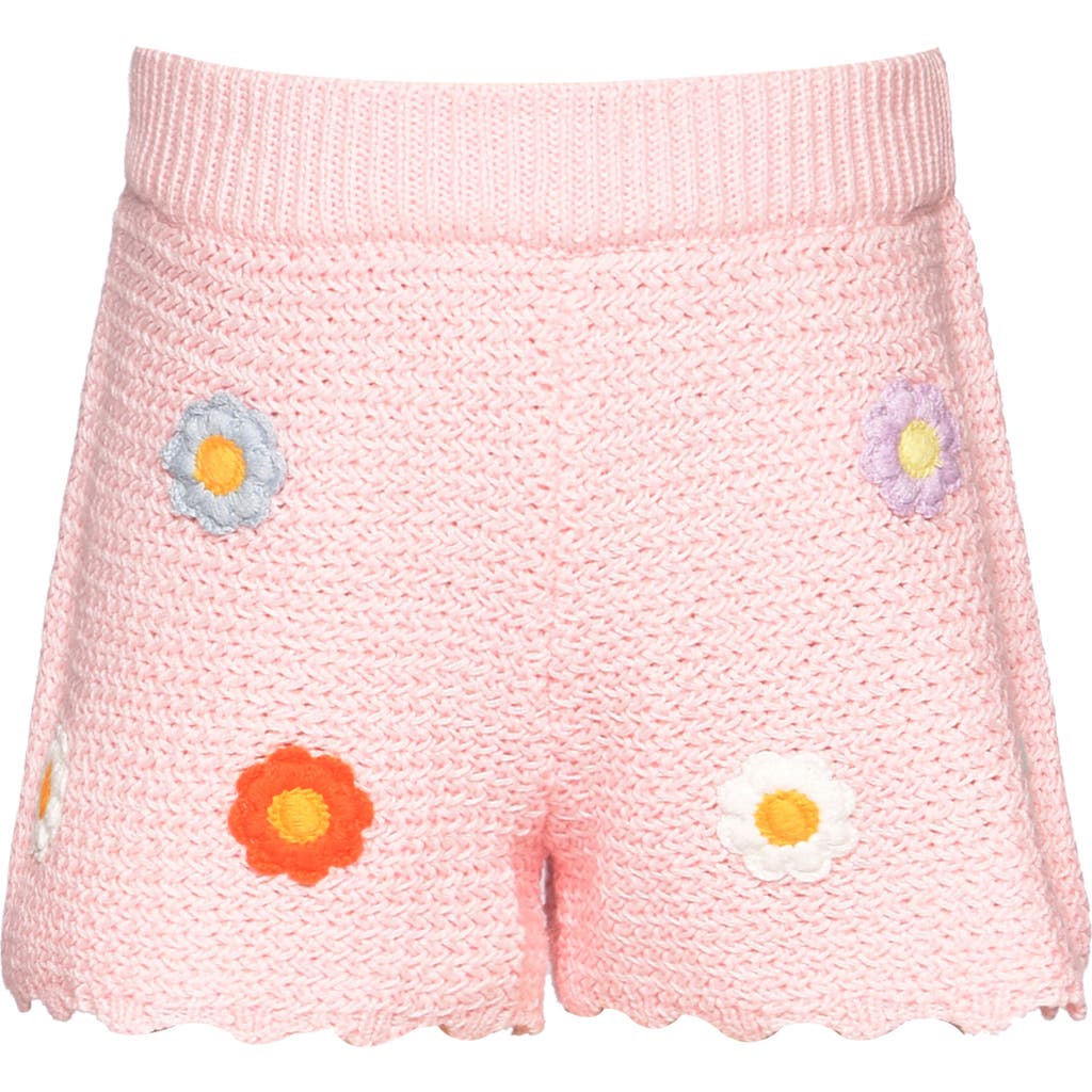 Baby Sara Kids' Embroidered Appliqué Open Stitch Shorts