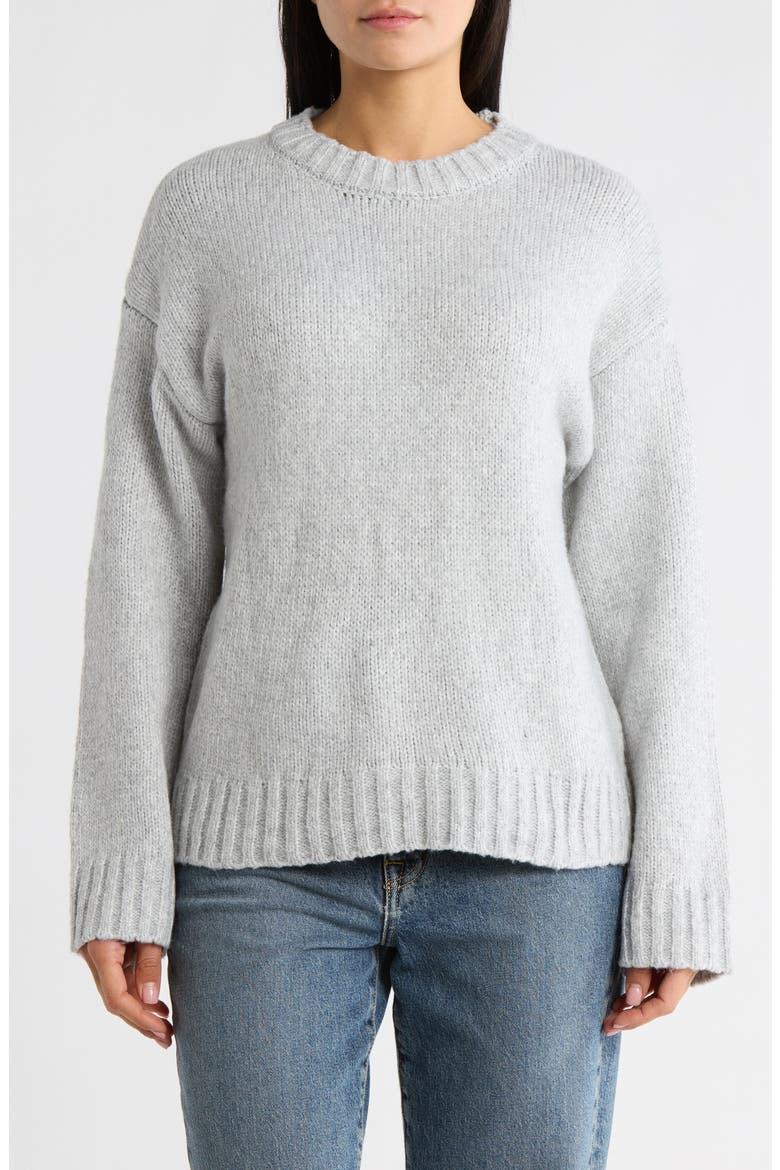 Cozy Crewneck Sweater, Main, color, GREY
