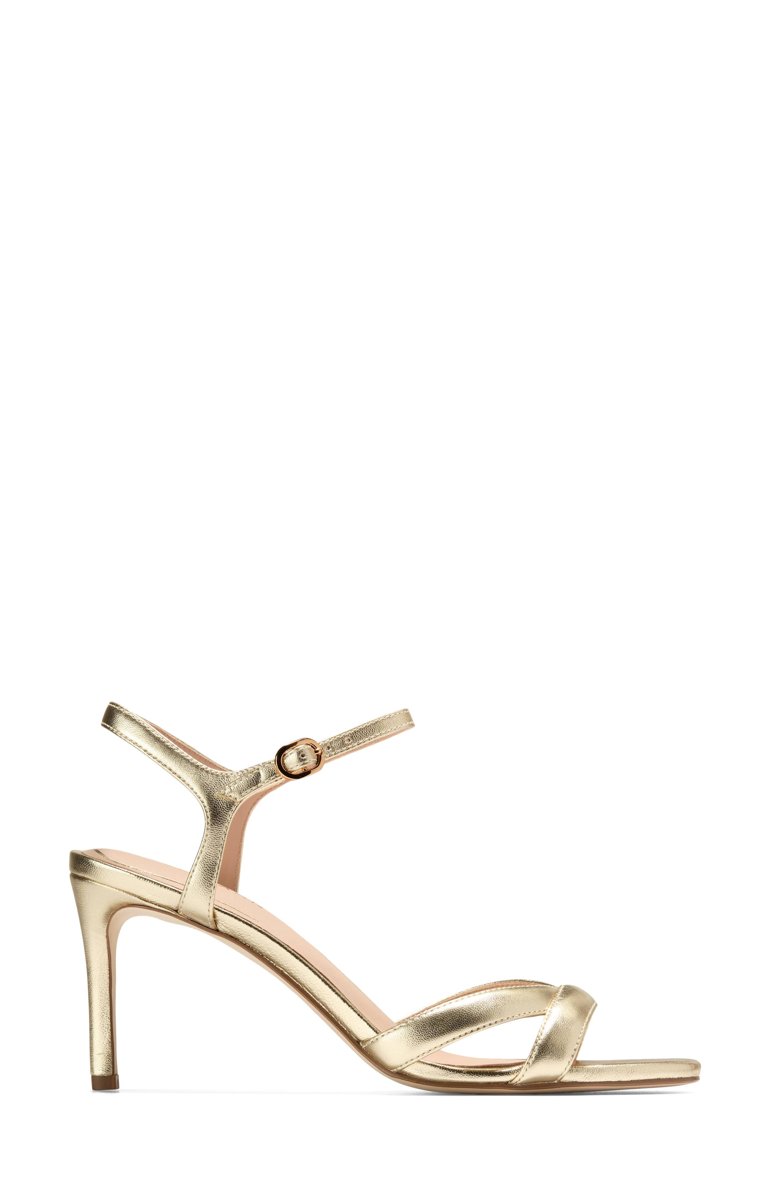 Cole Haan Constantina Ankle Strap Sandal, Alternate, color, Gold Metallic Leather