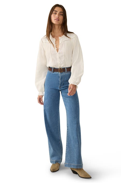 Faherty Lily Organic Cotton Button-up Shirt In White