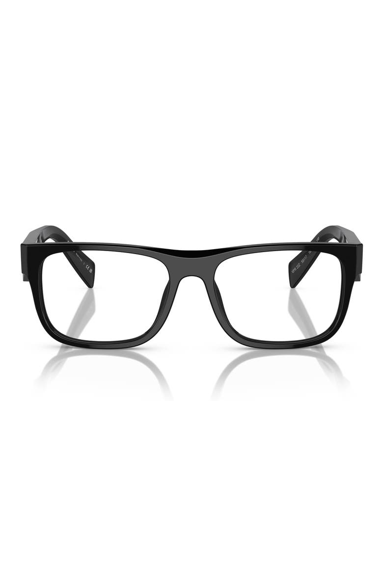 53mm Pillow Optical Glasses, Main, color, BLACK