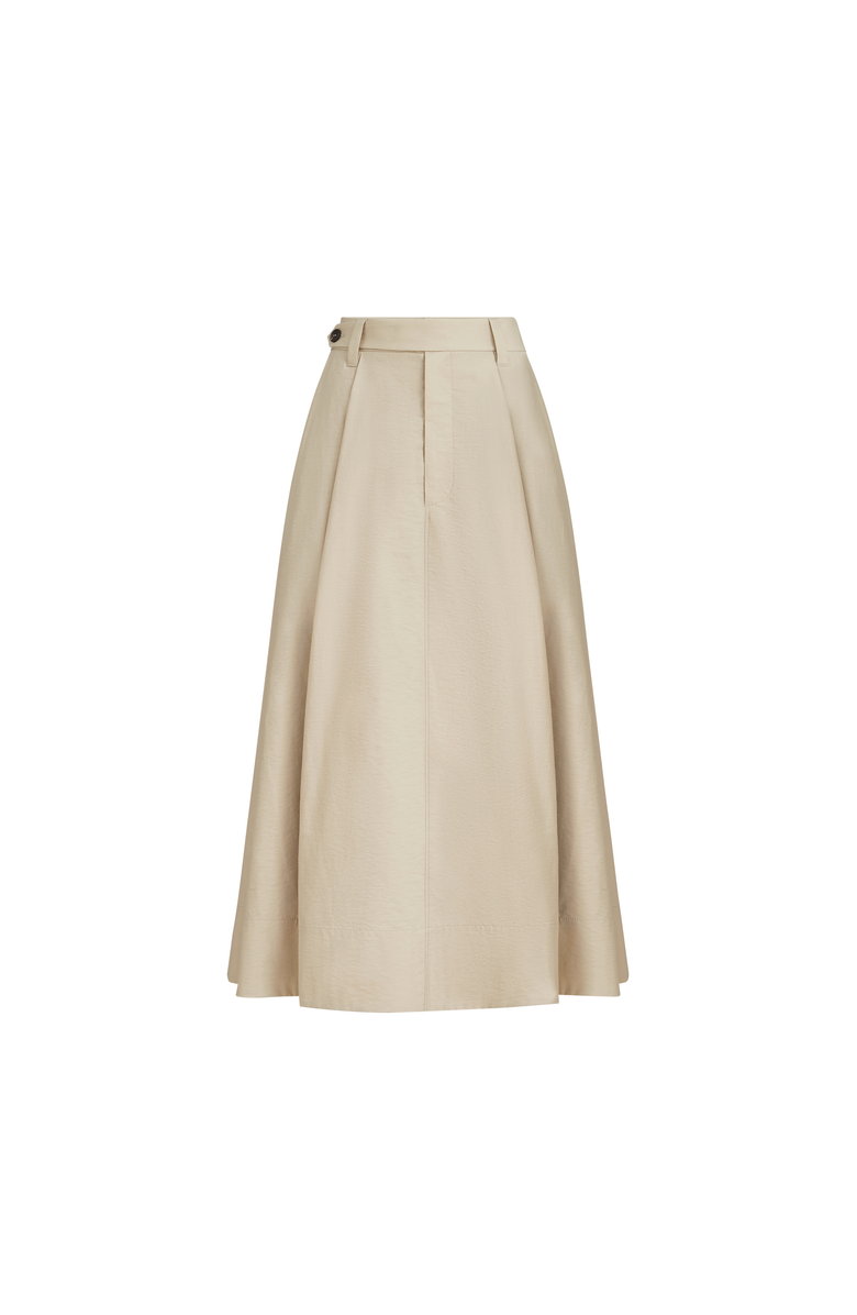 Brunello Cucinelli Sartorial skirt with monili, Main, color, Beige