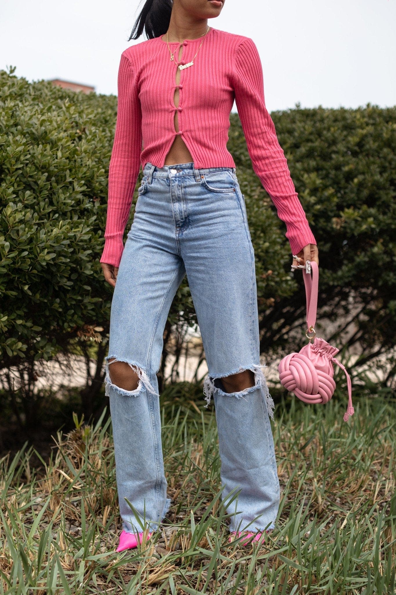 Fini Knurly Handbag - Mauve, Alternate, color, Mauve