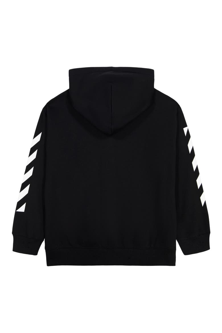 Kids' Diag Full Zip Graphic Hoodie, Alternate, color, BLACK