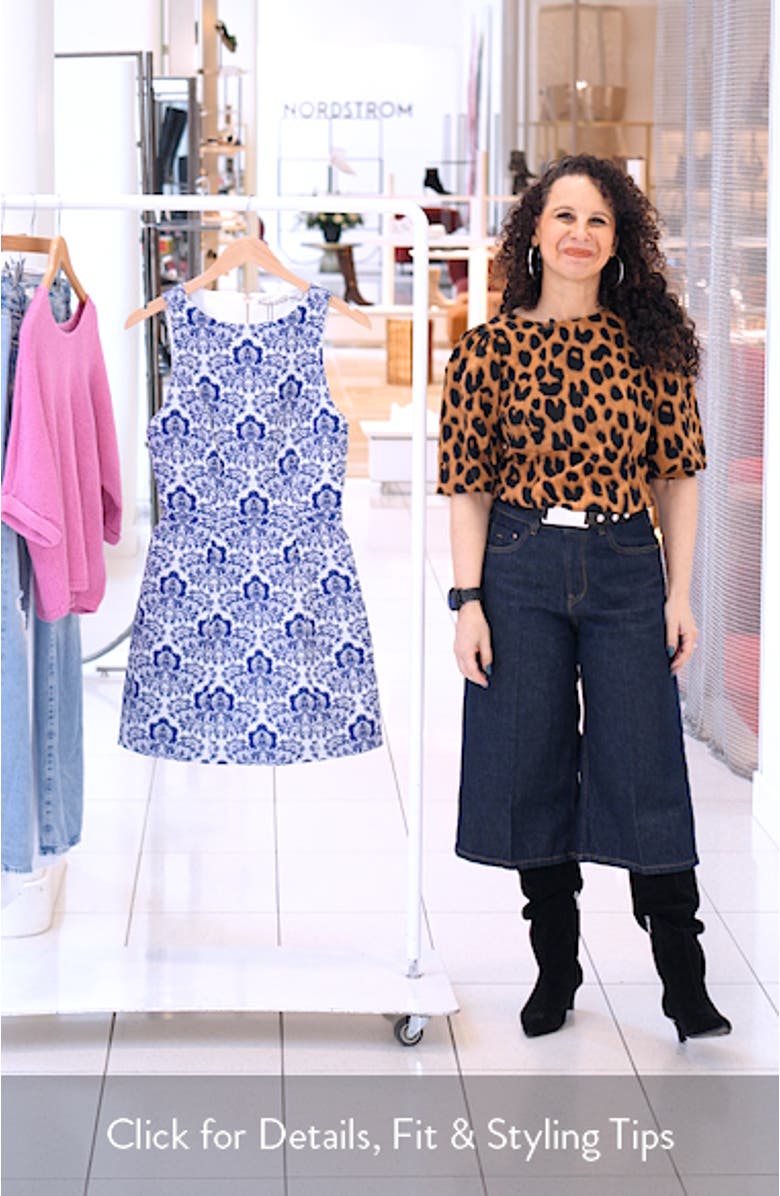 Eva Print Structure Sleeveless Minidress, sales video thumbnail