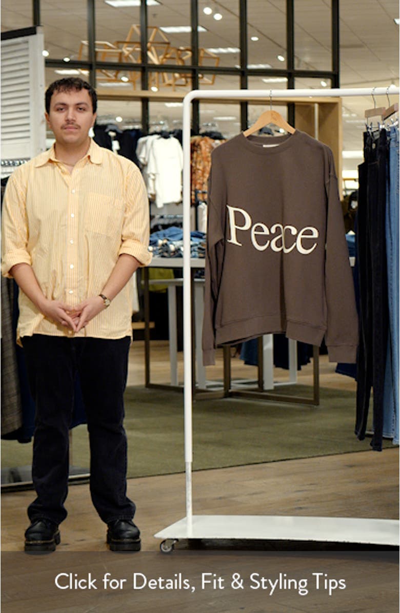 Jumbo Wordmark Cotton Fleece Crewneck Sweatshirt, sales video thumbnail