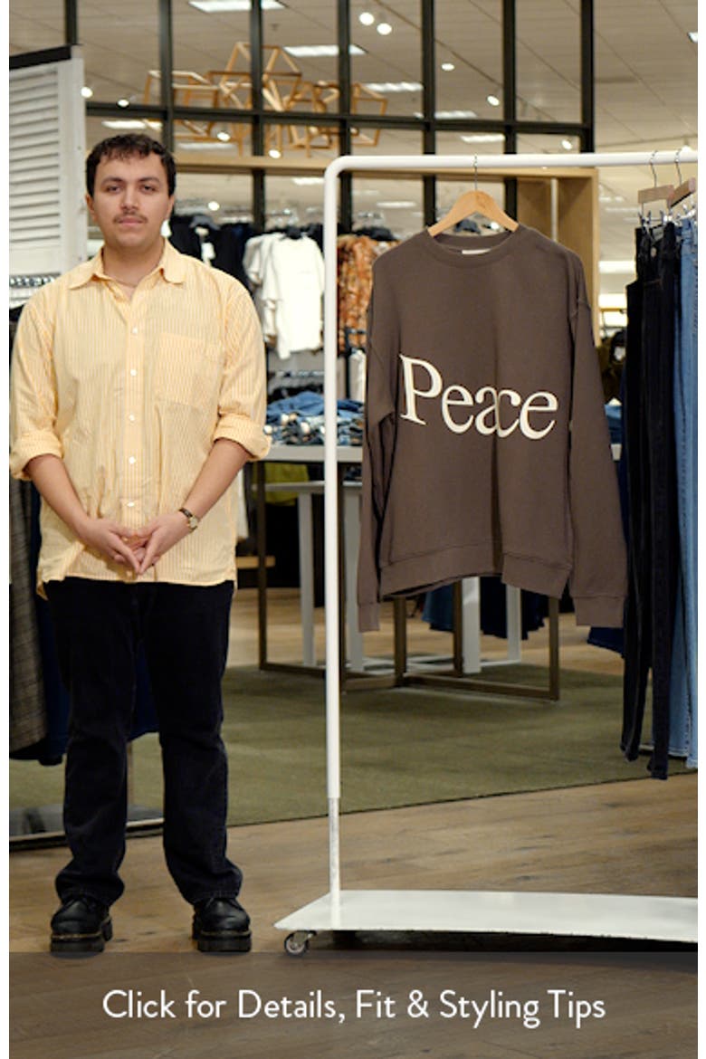 Jumbo Wordmark Cotton Fleece Crewneck Sweatshirt video