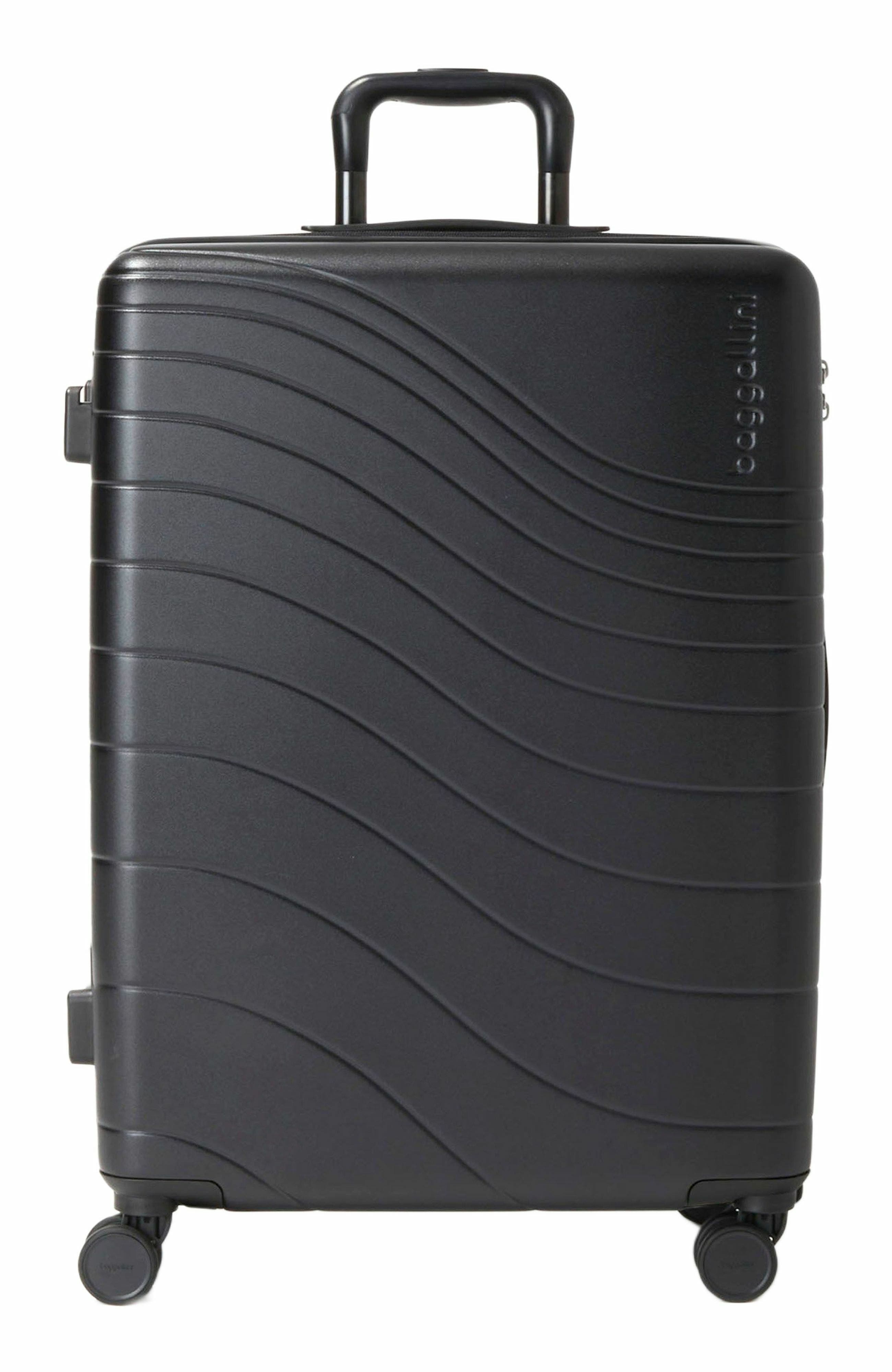 BAGGALLINI Set Wave 26 in. 4 Wheel Hardside Luggage, Main, color, Black Hardside