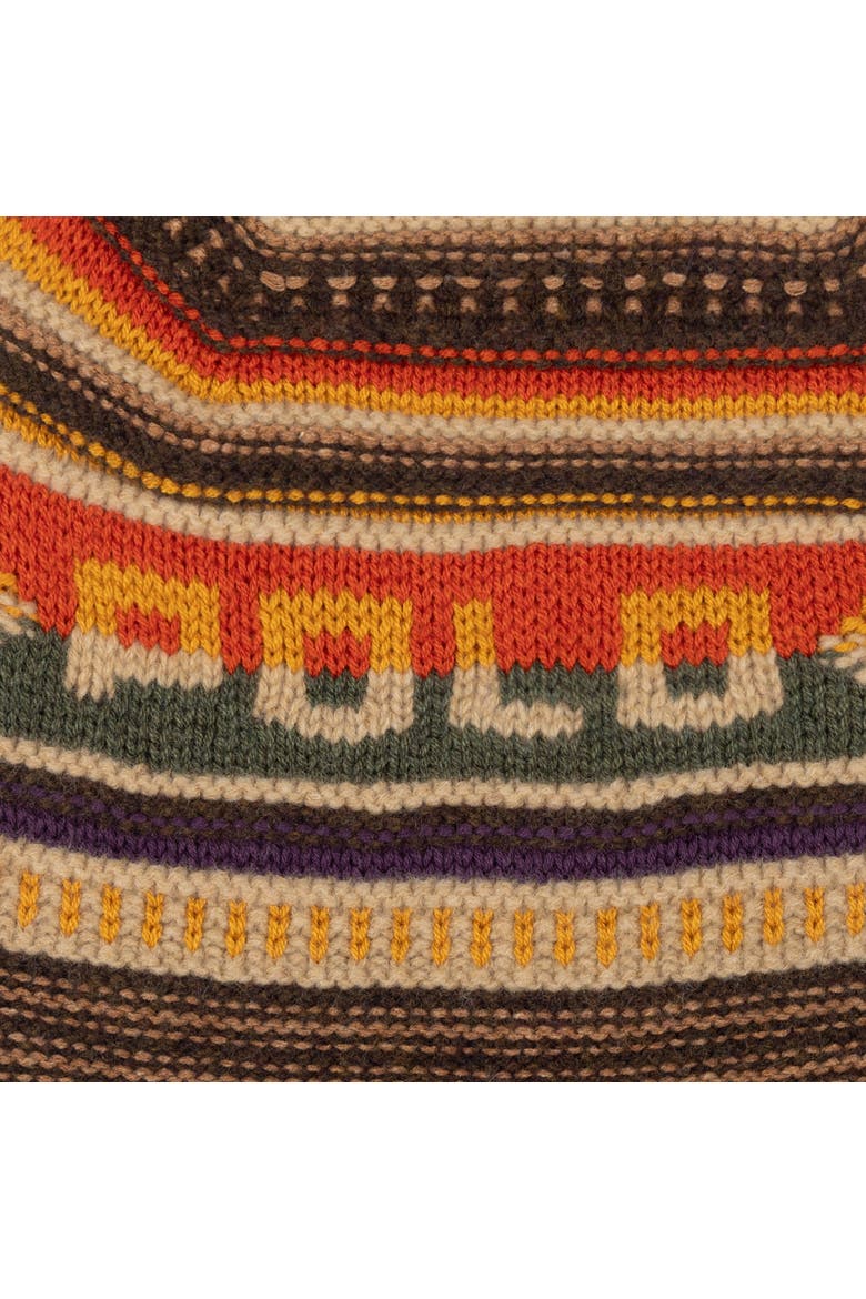Textural Stripe Earflap Hat, Alternate, color, Brown Multi