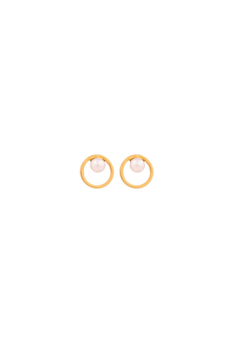 1980s Vintage Faux Pearl Post Earrings, Main, color, Faux Pearl