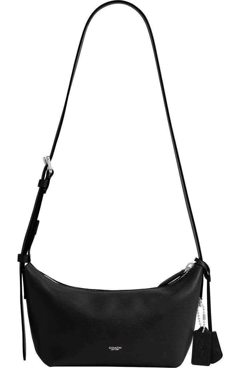 COACH Mott 22 Leather Sling Bag, Main, color, Black