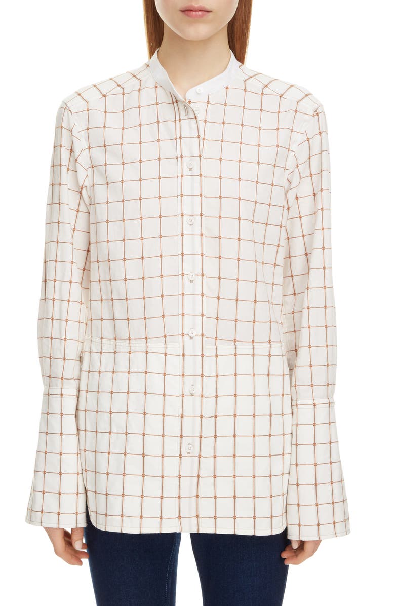 Chloé Check Jacquard Shirt, Main, color,