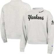 Champion Women's Champion Stone New York Yankees Triumph Tri-Blend Sweatshirt