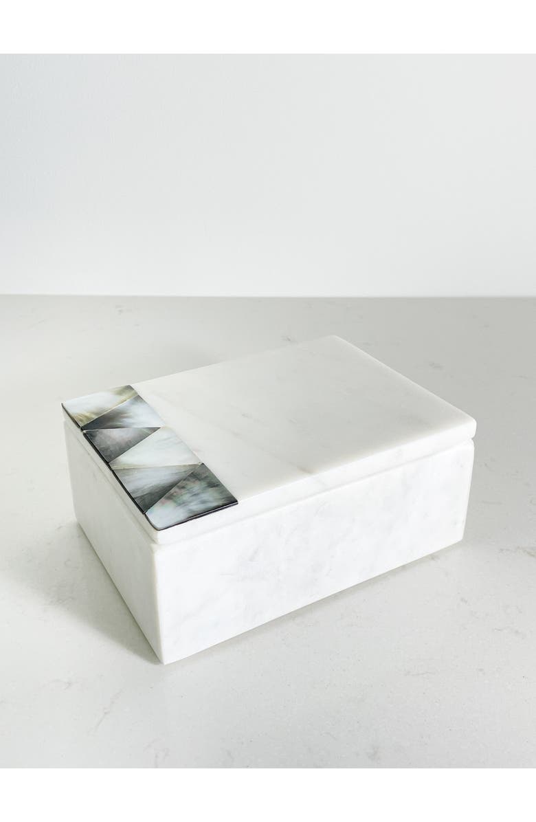 Anaya Grey Mother of Pearl Marble Decor Boxes, Alternate, color, 