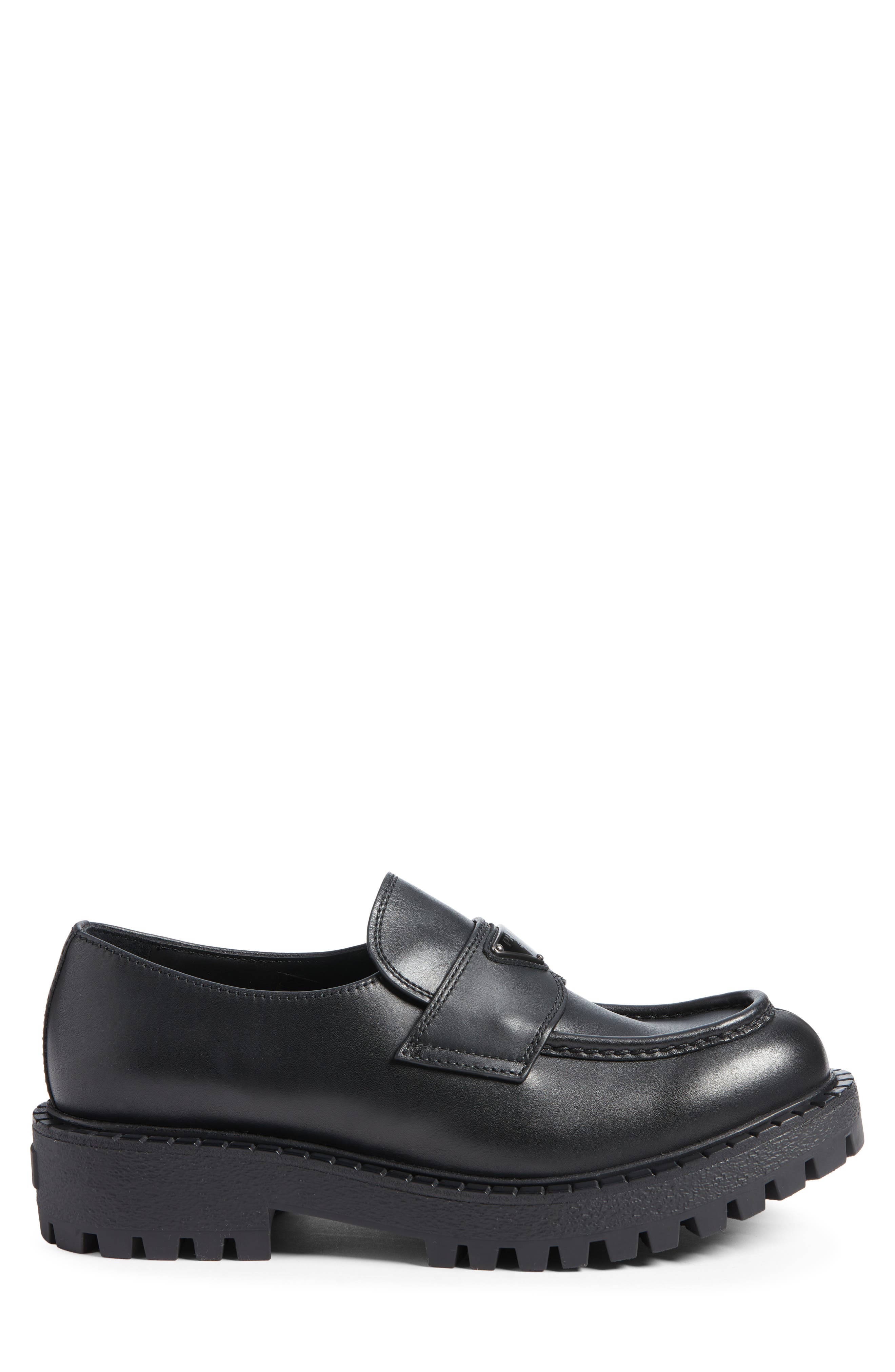 Leather Loafer, Alternate, color, NERO
