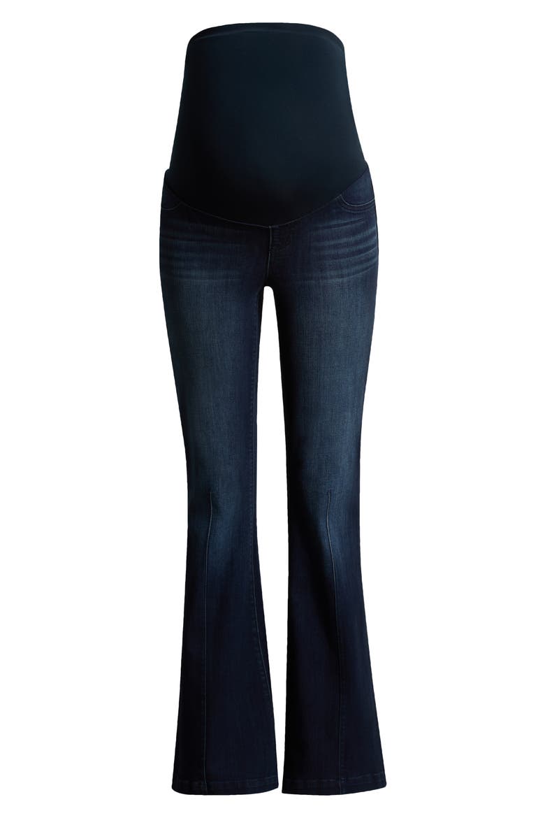 Over the Bump Darted Flare Maternity Jeans, Alternate, color, SADE