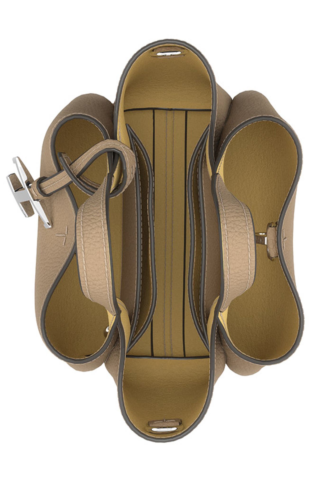 Tod
s T Timeless Leather Shopping Bag, Alternate, color, Creta Chiaro