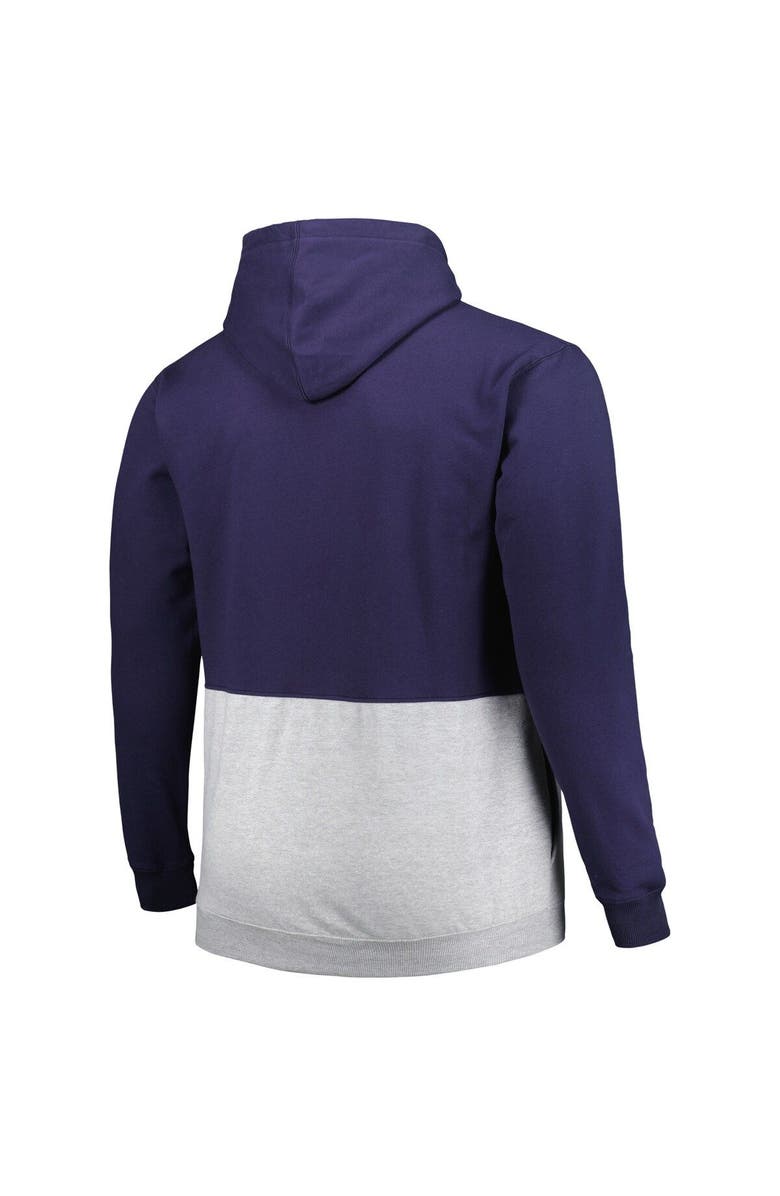 PROFILE Men's Navy/White Los Angeles Angels Big & Tall Fleece Half-Zip Hoodie, Alternate, color, Navy