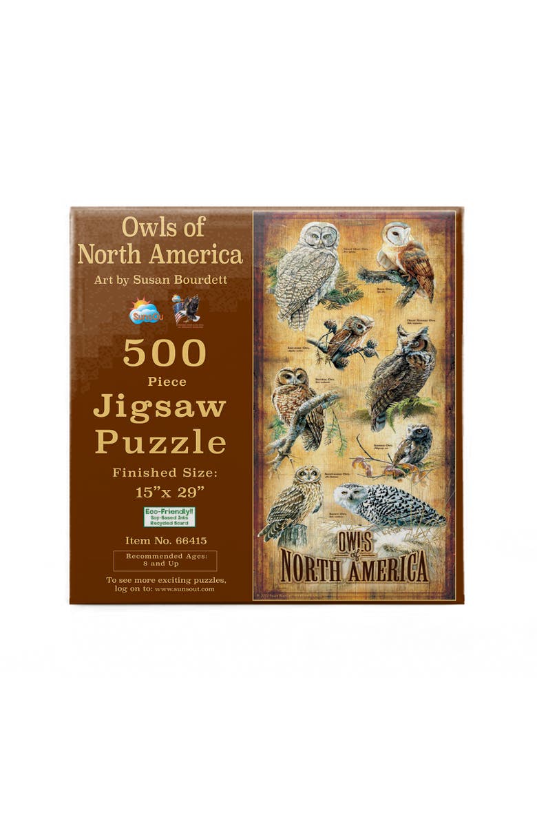 Sunsout Owls of North America 500 piece Jigsaw Puzzle for Adults, Alternate, color, Multicolor