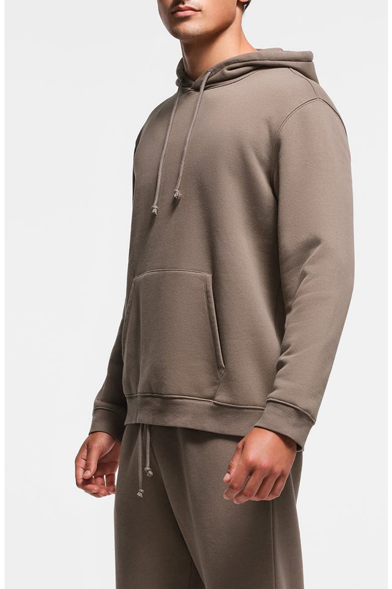 Cotton Blend Pullover Hoodie, Alternate, color, TRUFFLE