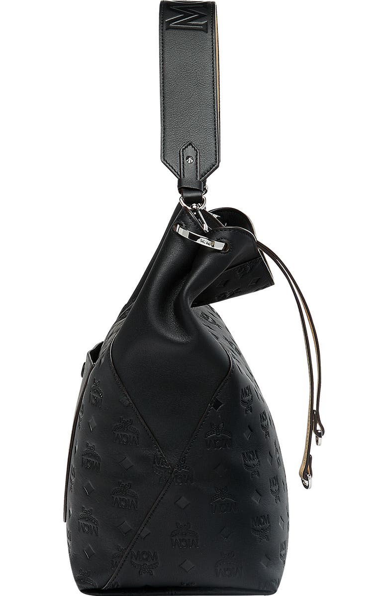 MCM Large Klara Monogram Leather Hobo, Alternate, color,