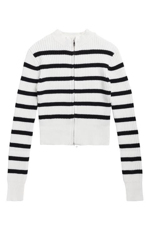 Kids' Stripe Zip Cardigan