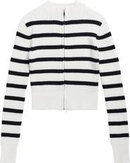 Cotton Emporium Kids' Stripe Zip Cardigan