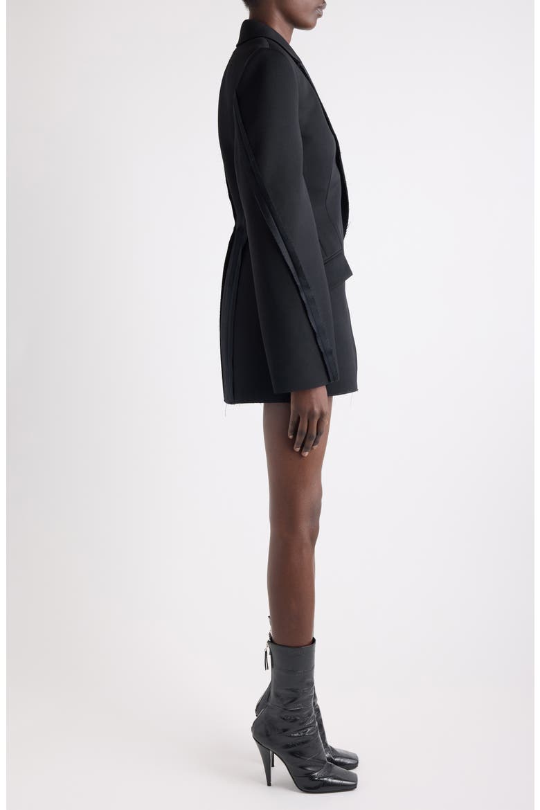 Reversed Seam Cocoon Jacket Dress, Alternate, color, BLACK